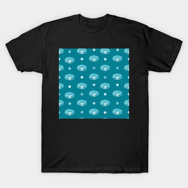 Polka Jellies Tentacle Teal T-Shirt by MSBoydston